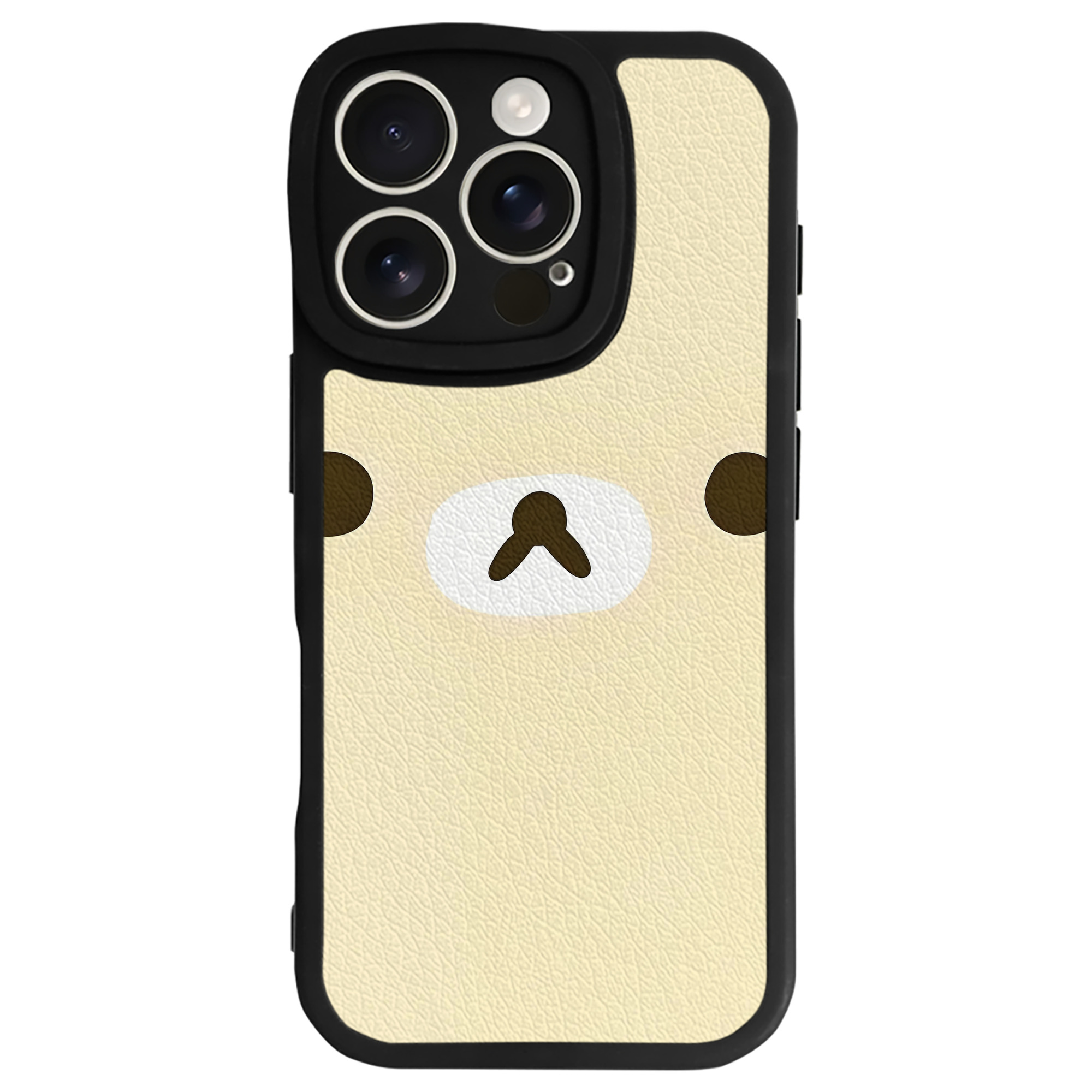 （画像用） リラックマ リラックマ キイロイトリ Rilakkuma Korilakkuma Kiiroitori 【iPhone 16シリーズ対応】シリコンスマホケース（レザー調） 材質：シリコン